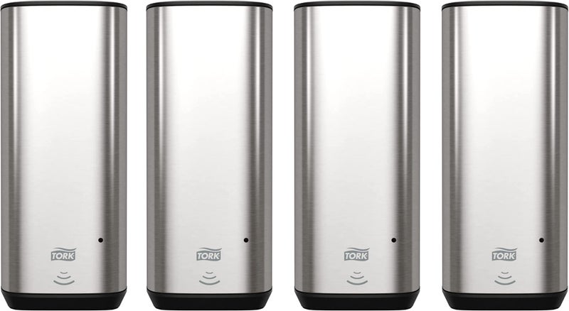 Tork Intuition Sensor Skincare Dispenser Stainless Steel S4, for Hand Soap and Hand Sanitizer, Image Range, 466100 (Pack of 4) - Image 1